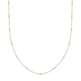 18" Fine Diamond Chain Necklace - Yellow Gold