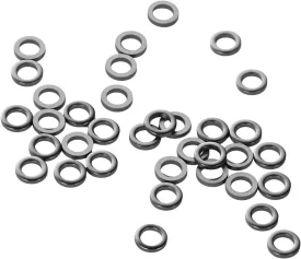 50 Pack Fly Fishing Tippet Rings, 2mm Tippet Rings Stainless Steel Tippet Connectors for Trout Salmon Crappie Bluegill Steelhead Black