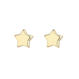 9kt Gold 3D Star Stud Earrings