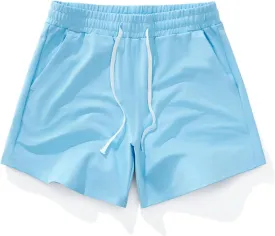 AIMPACT Mens Athletic Gym Shorts 5/5.5 Inch Cotton Casual Shorts Elastic Waist Joggers Sports Sweat Shorts with Pockets