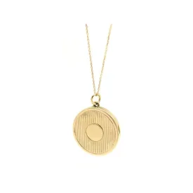 Antique Edwardian 1909 Solid 9ct Gold Locket Necklace