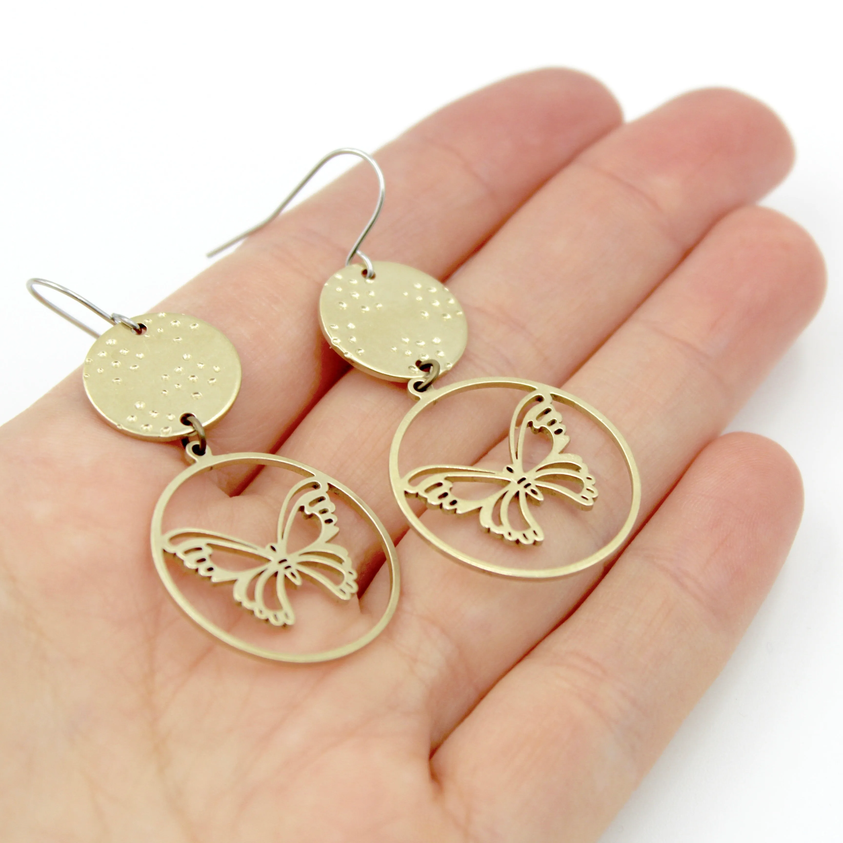 Butterfly Drop Earrings