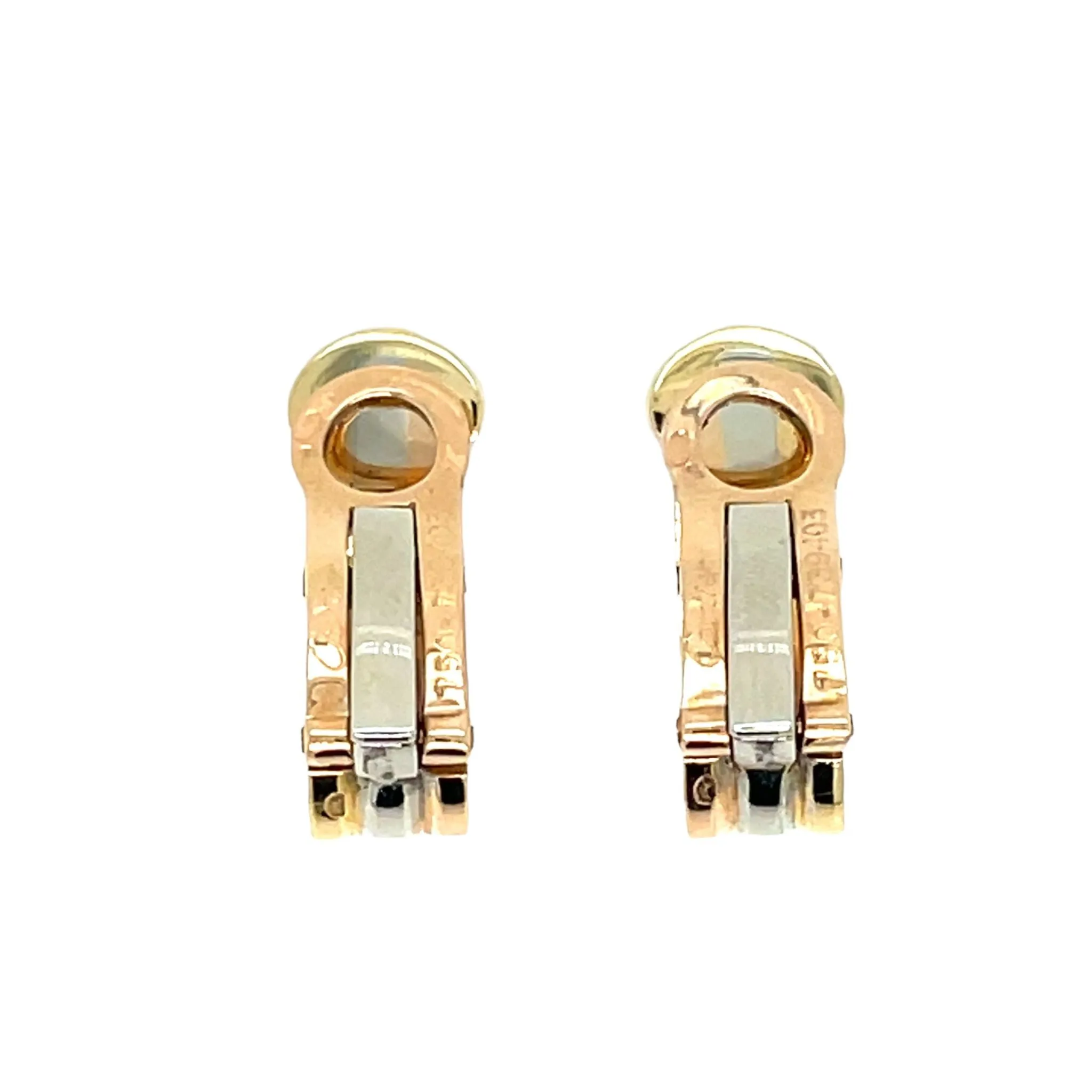 Cartier 2 C Trinity Gold Clip-on Earrings