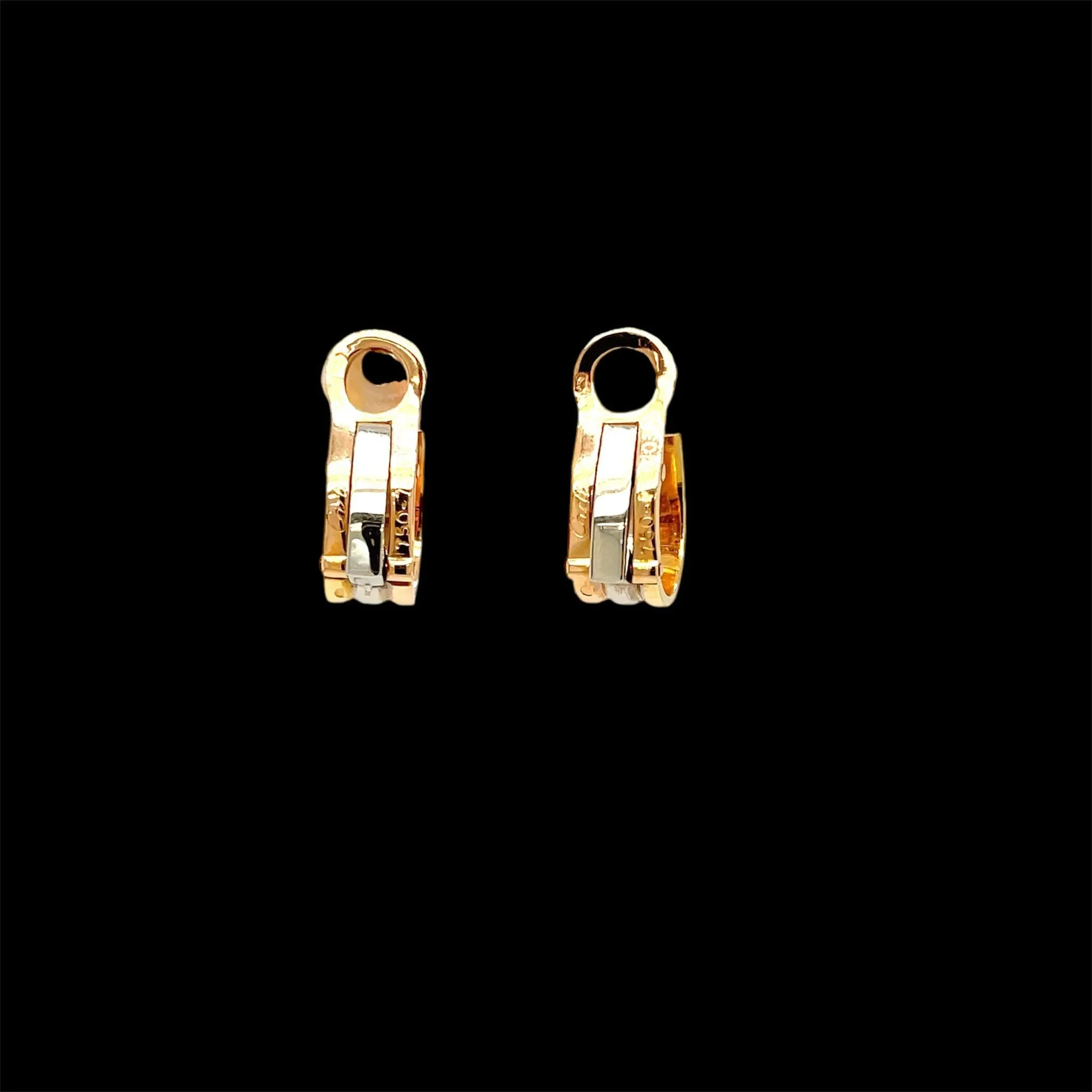 Cartier 2 C Trinity Gold Clip-on Earrings