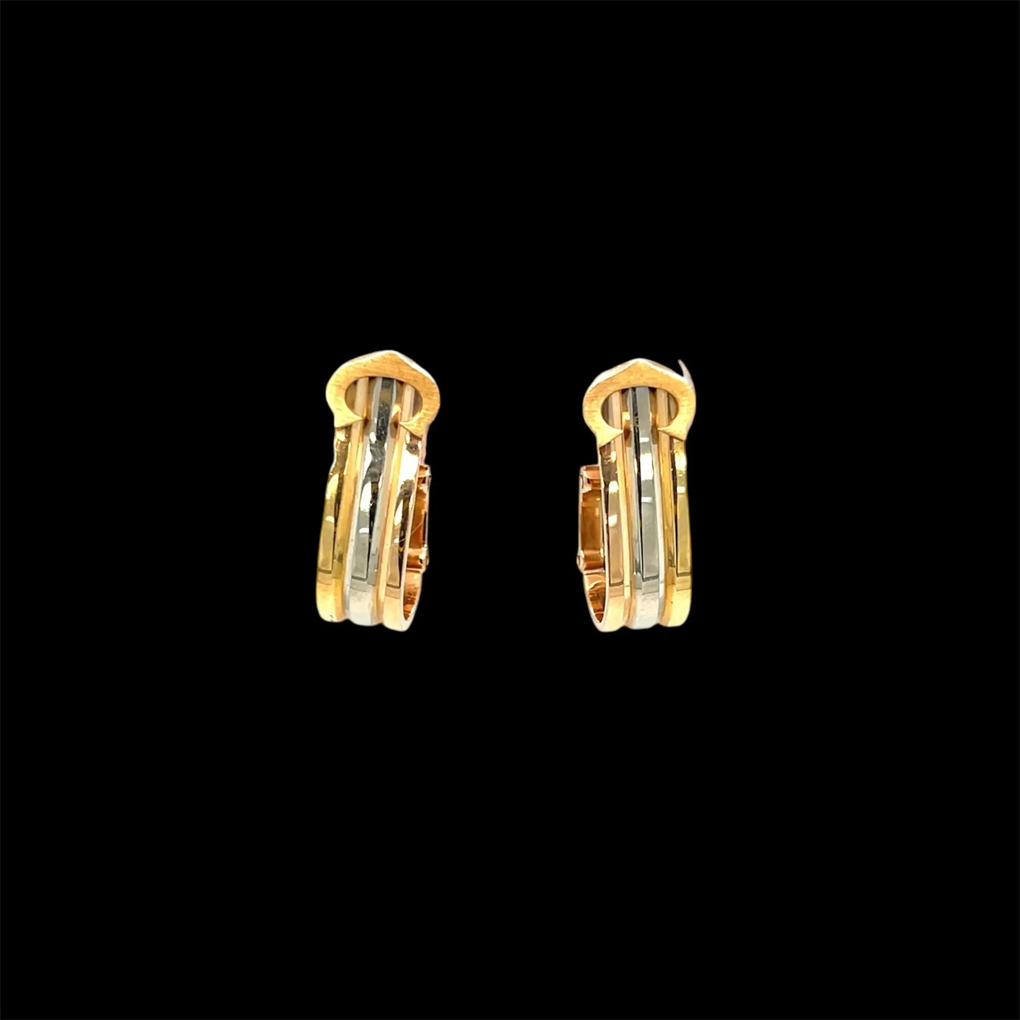 Cartier 2 C Trinity Gold Clip-on Earrings