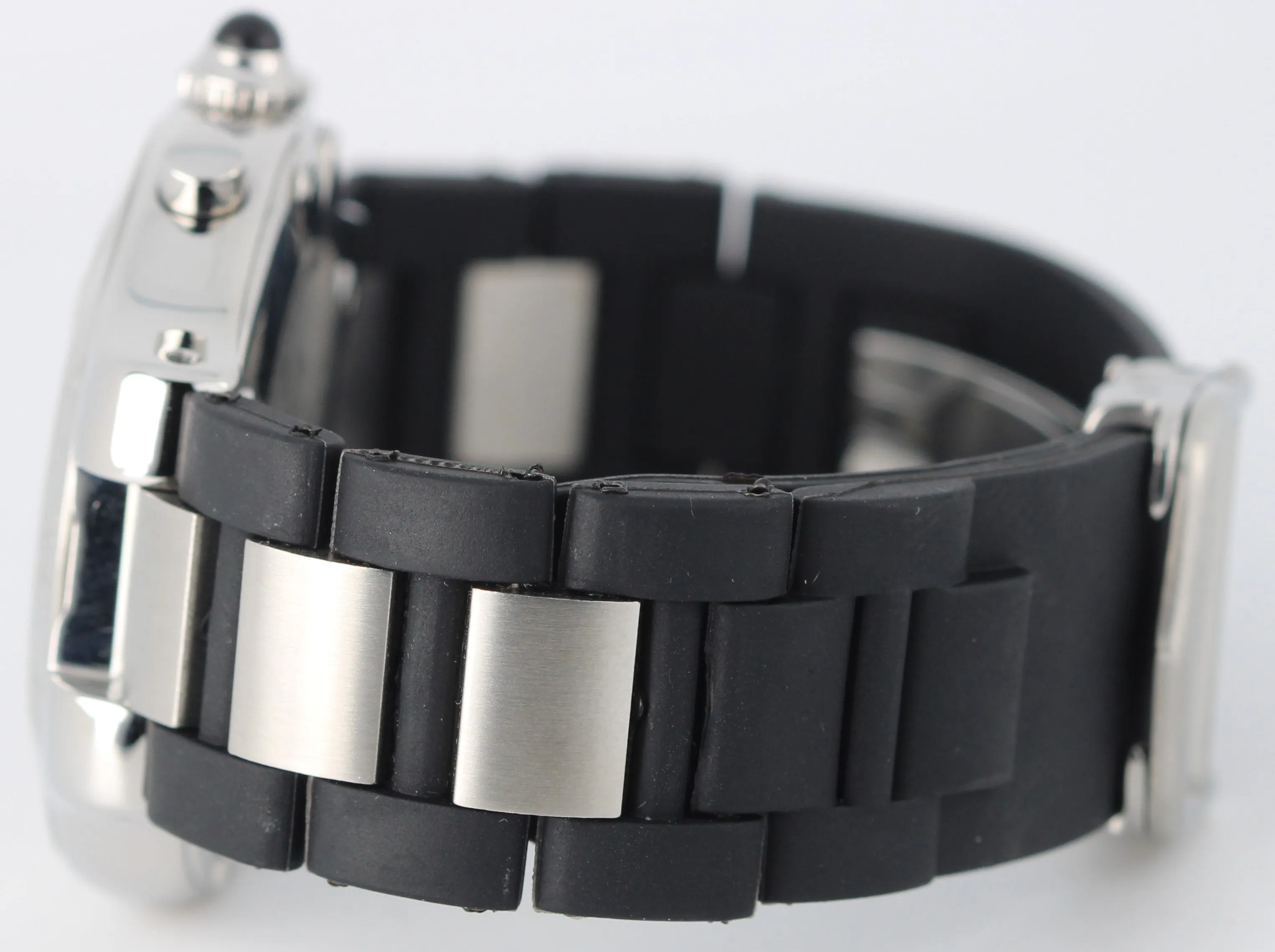 Cartier 21 Chronoscaph Chronograph Quartz Black 38mm Stainless Steel 2424 Watch