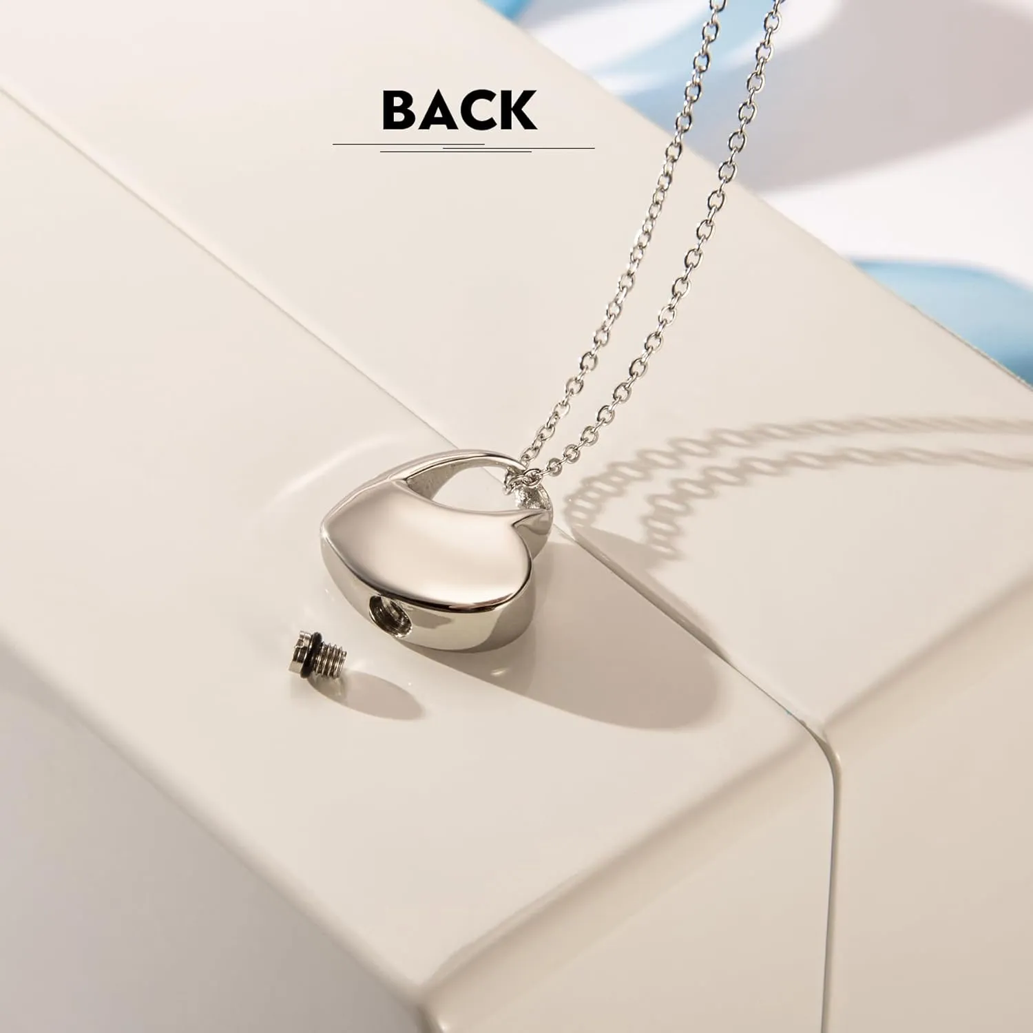 Cremation Jewelry for Ashes Heart Urn Necklaces for Ashes, Locket Necklace for Ashes Memorial Urn Jewelry Waterproof Keepsake Pendant with Funnel Kit & Bag