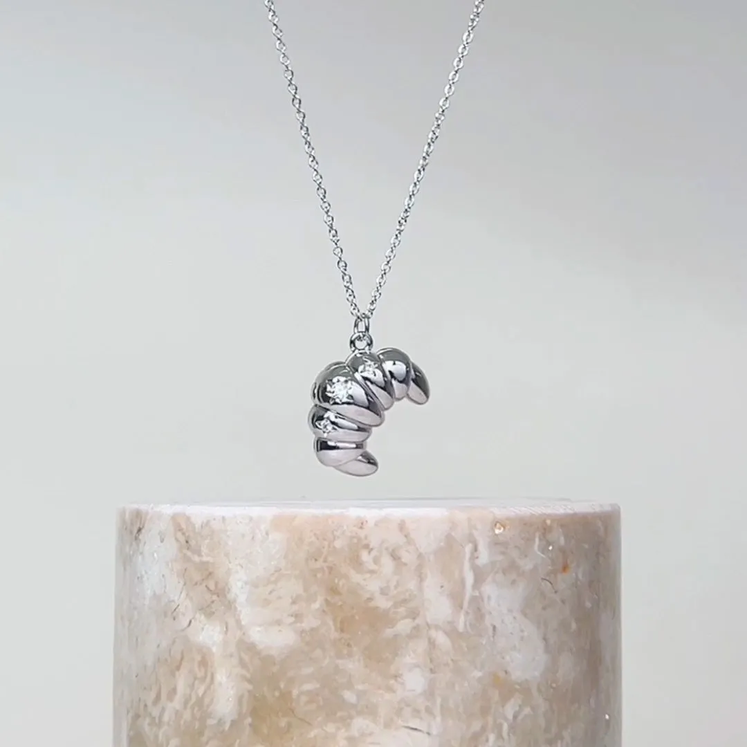 Croissant Silver Necklace