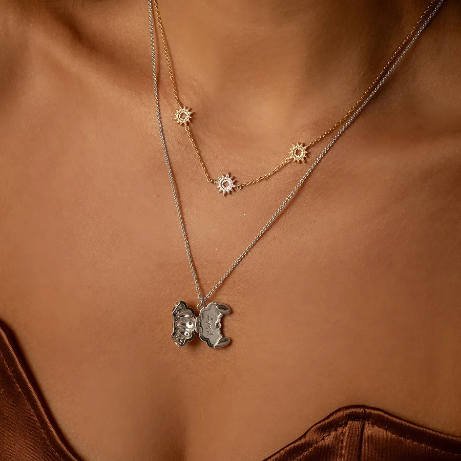 Croissant Silver Necklace