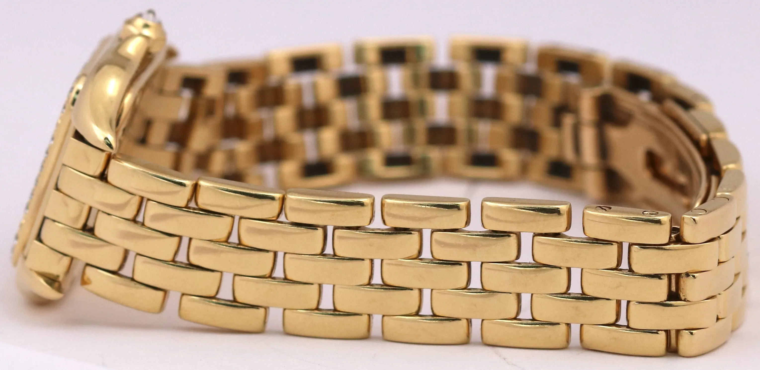 FACTORY DIAMOND Ladies Cartier Panthere 18K Gold 22mm Quartz 1280 WF3070B9 BOX
