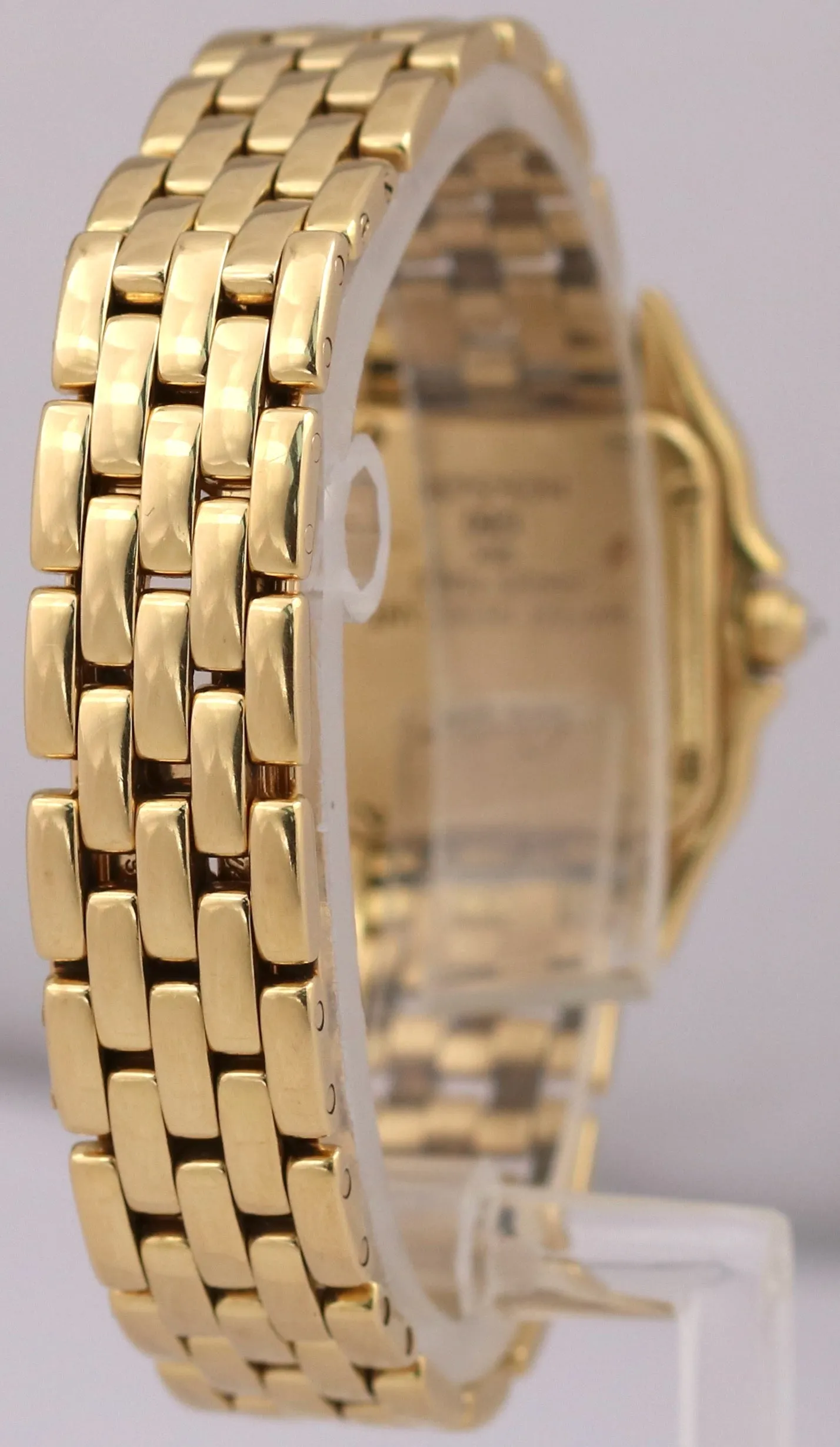 FACTORY DIAMOND Ladies Cartier Panthere 18K Gold 22mm Quartz 1280 WF3070B9 BOX