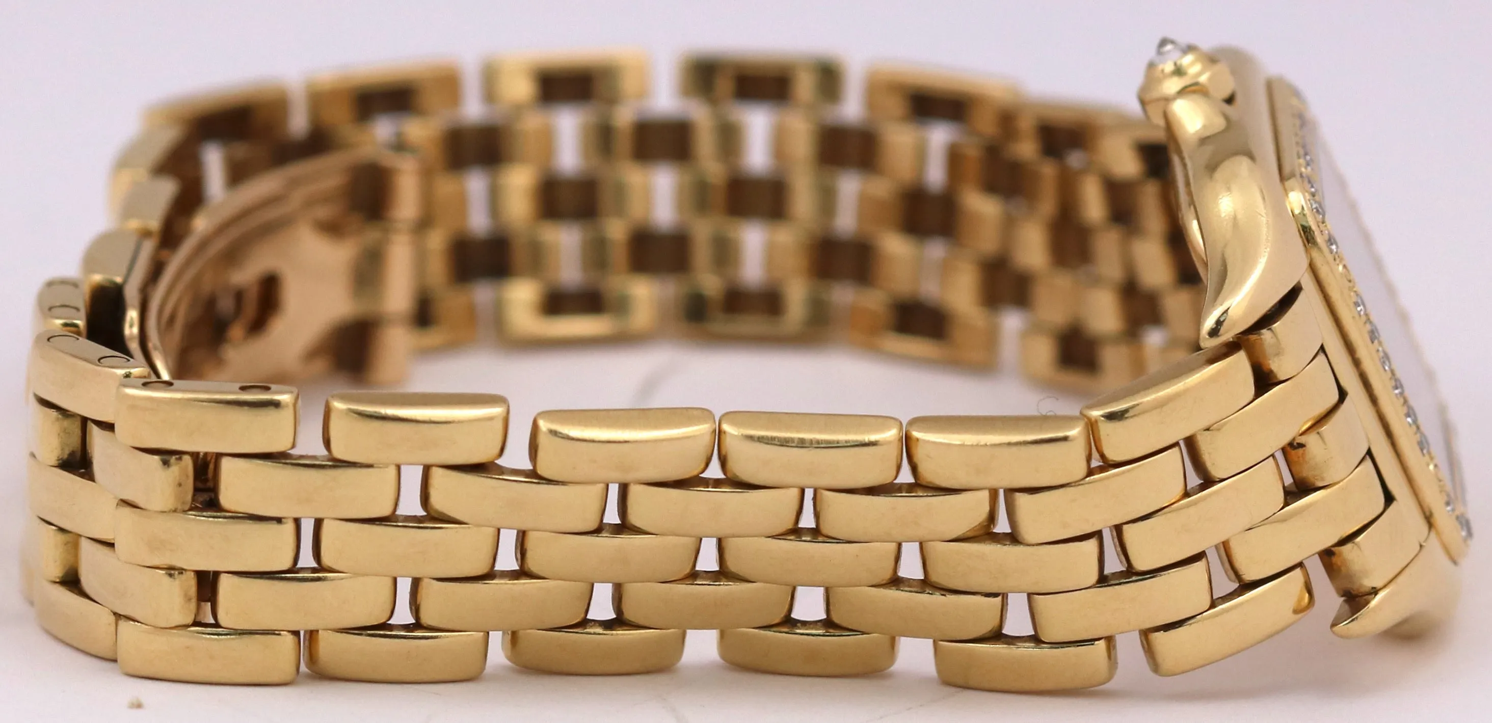 FACTORY DIAMOND Ladies Cartier Panthere 18K Gold 22mm Quartz 1280 WF3070B9 BOX