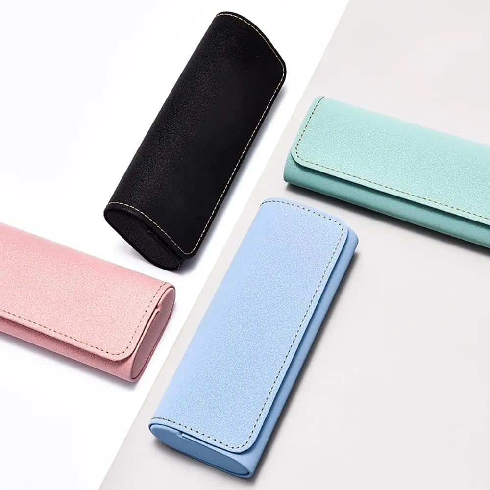 Hard Shell Eyeglass Case,PU Leather Glasses Protective Case for Men,Women