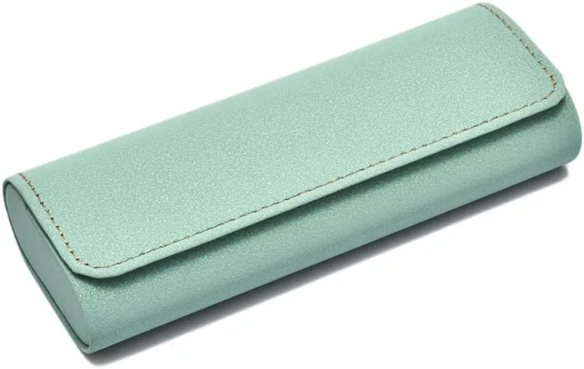 Hard Shell Eyeglass Case,PU Leather Glasses Protective Case for Men,Women