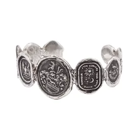 Heart of The Wolf Narrow Signature Talisman Cuff
