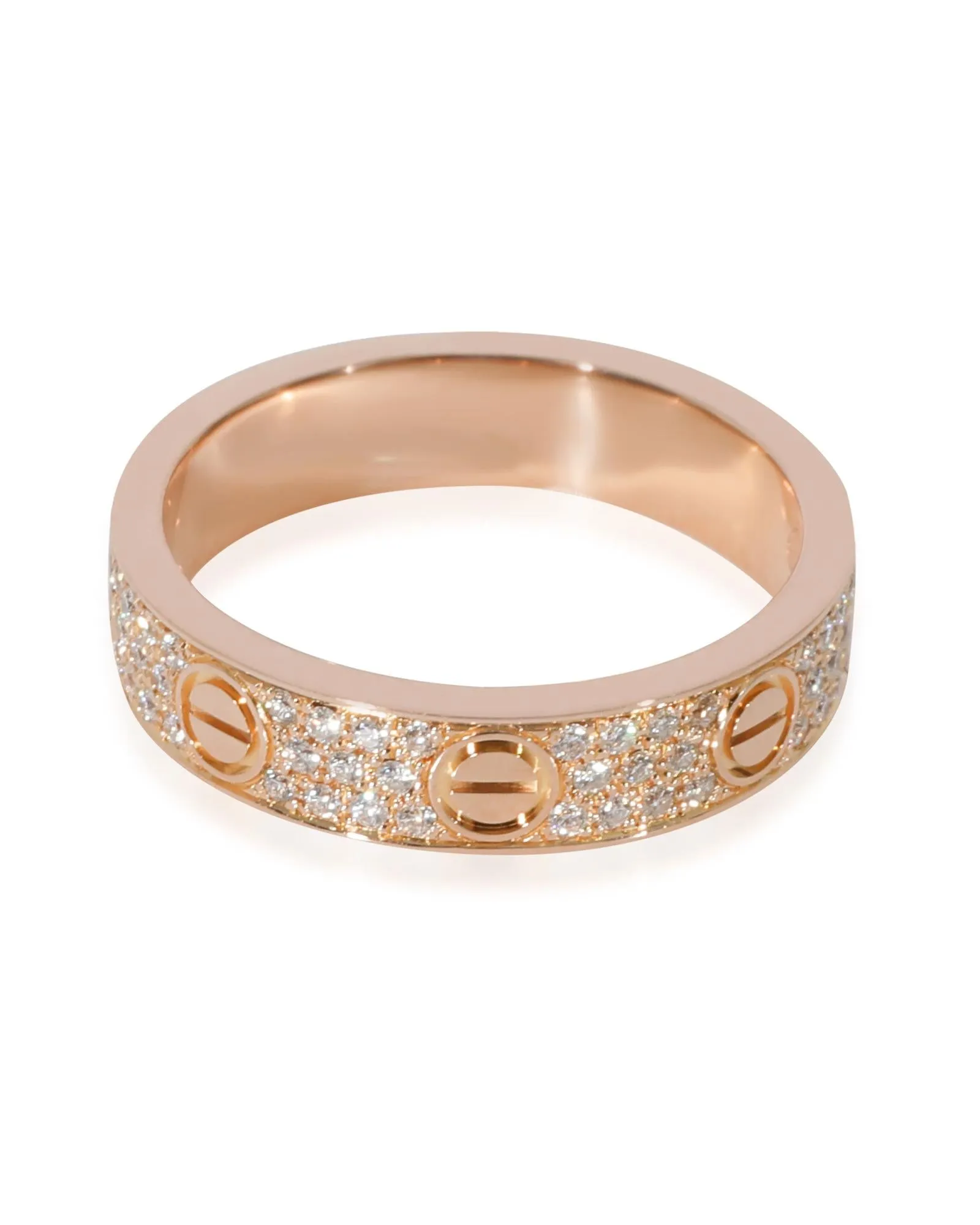 Love Diamond Pave Band in 18k Rose Gold