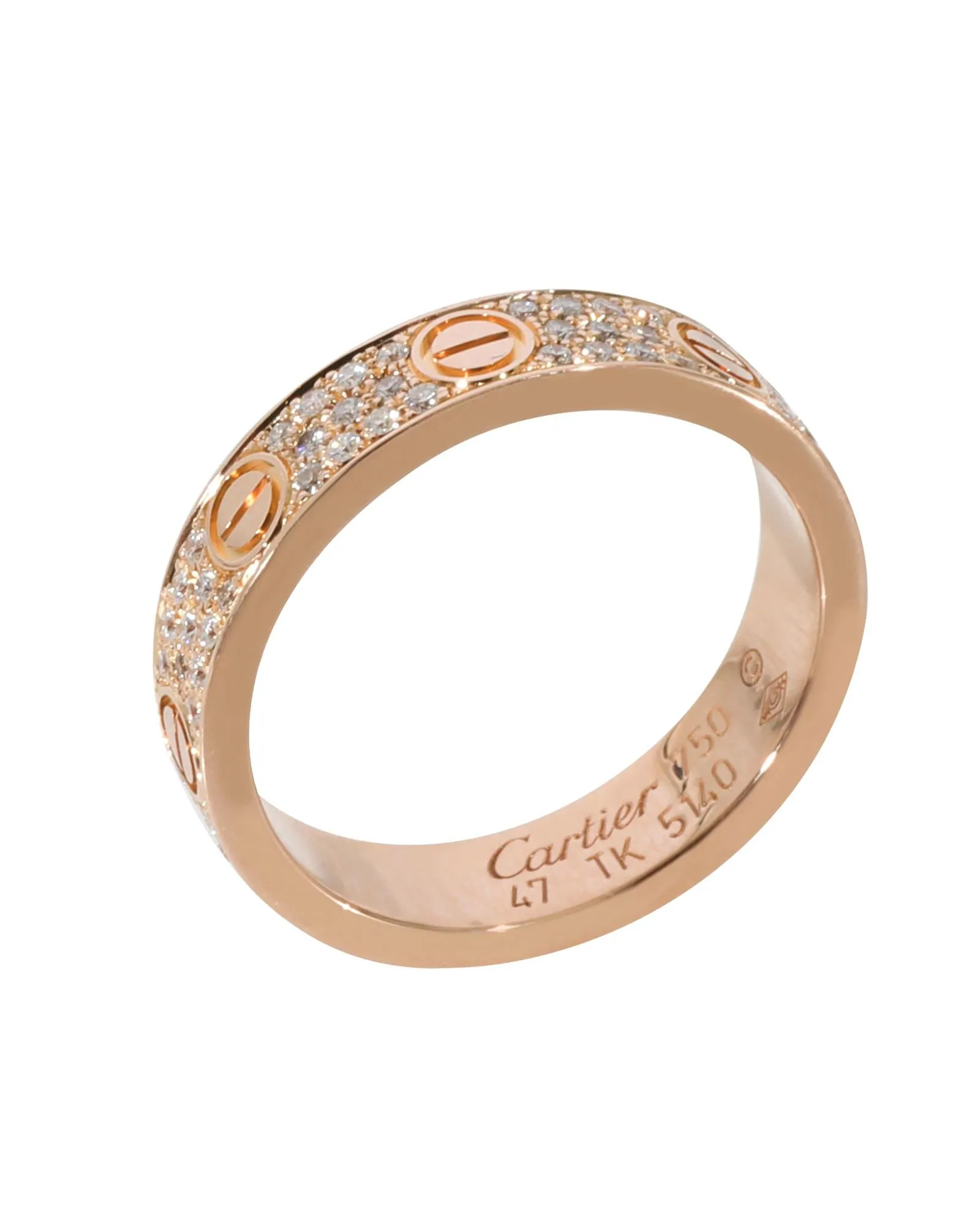 Love Diamond Pave Band in 18k Rose Gold