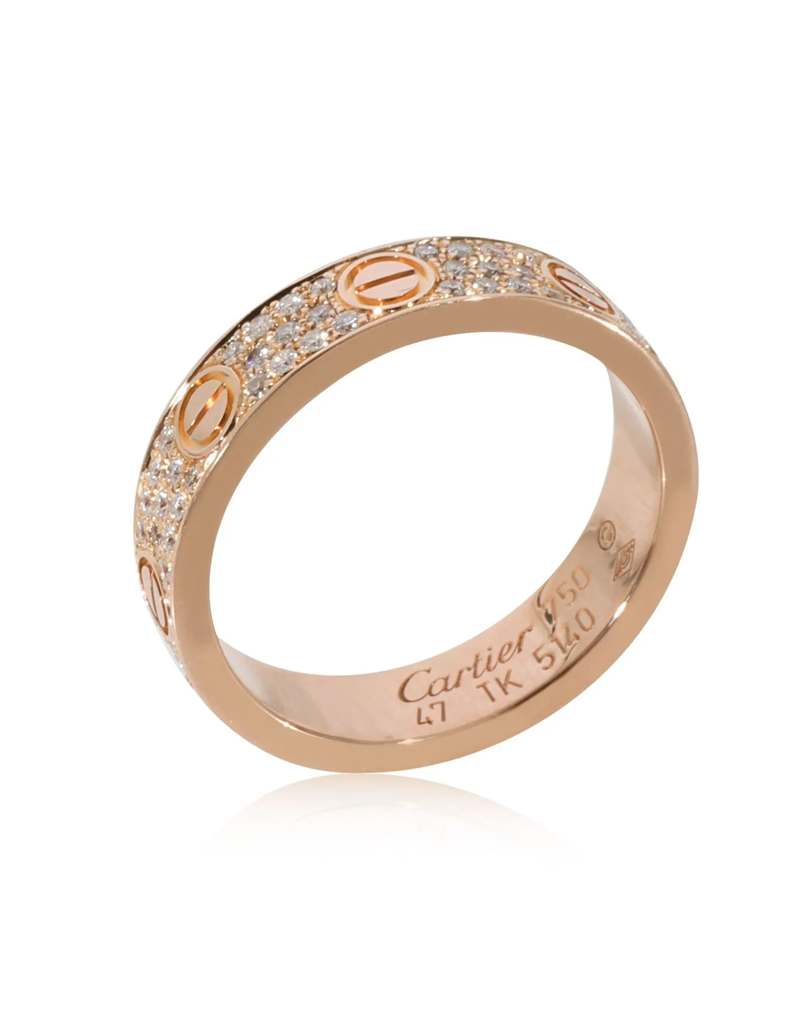 Love Diamond Pave Band in 18k Rose Gold