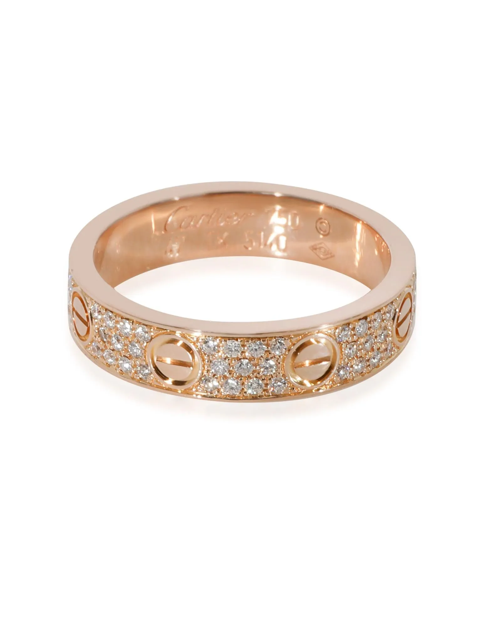 Love Diamond Pave Band in 18k Rose Gold
