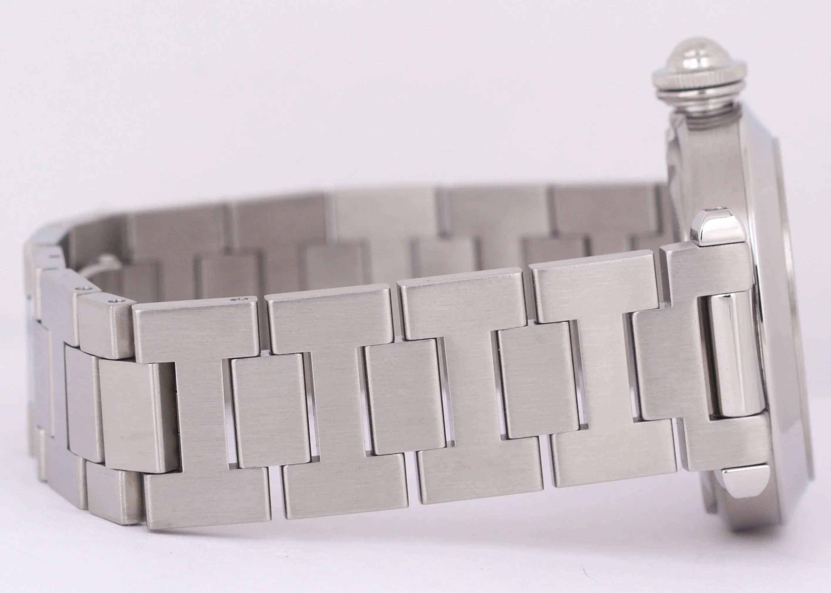 MINT Cartier Pasha 2324 Stainless Steel BLACK Arabic Date Automatic 35mm Watch
