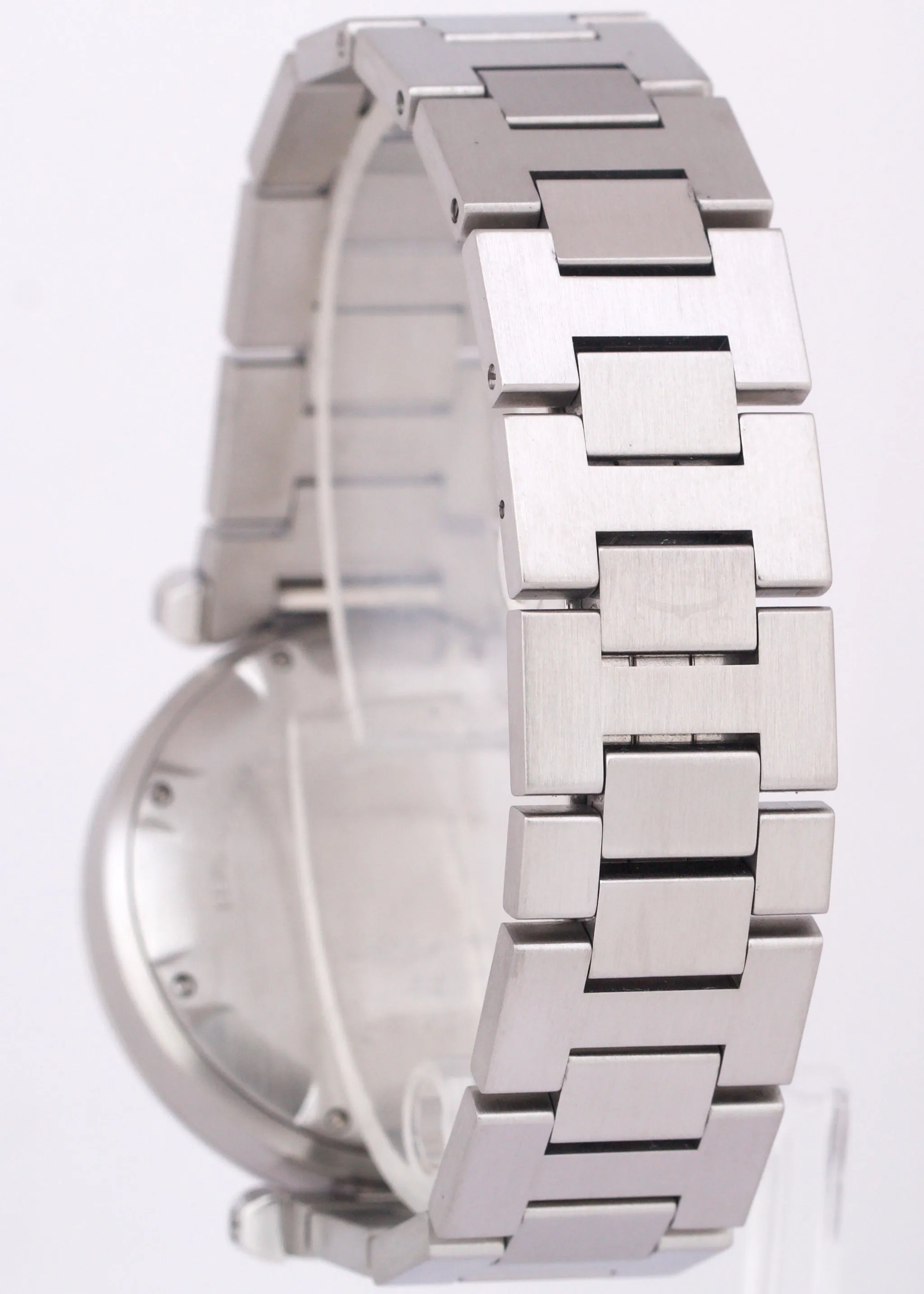 MINT Cartier Pasha 2324 Stainless Steel BLACK Arabic Date Automatic 35mm Watch