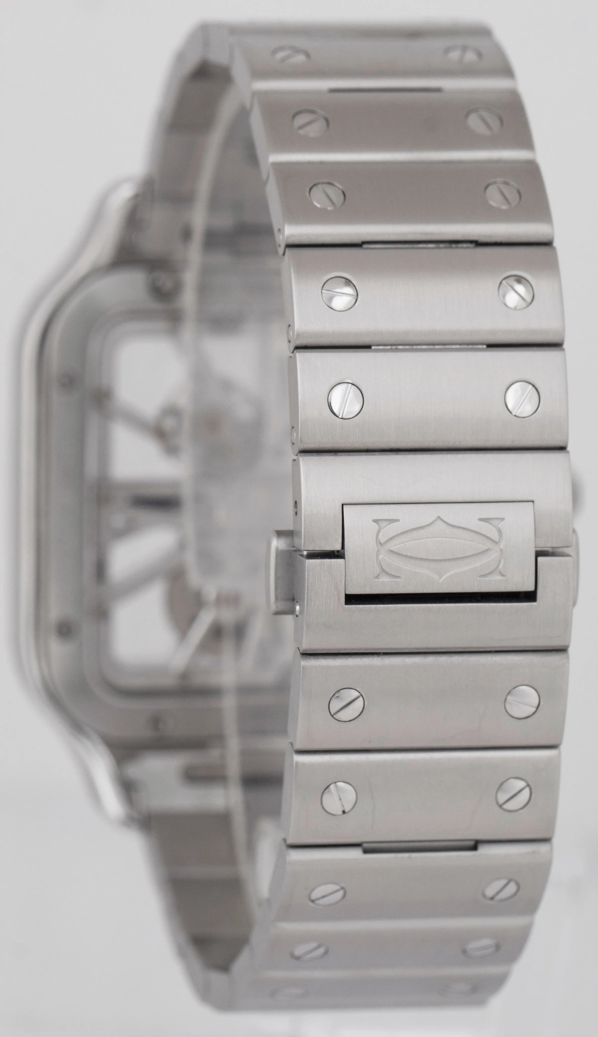 MINT PAPERS Cartier Santos 39.8mm Skeleton Stainless Steel WHSA0015 4109 BOX