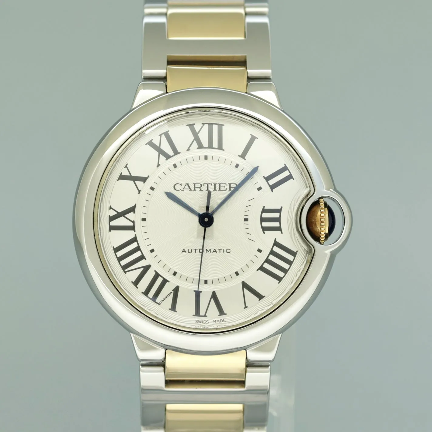 PAPERS MINT Cartier Ballon Bleu 3284  Mother of Pearl MOP Two Tone Gold 36mm Watch