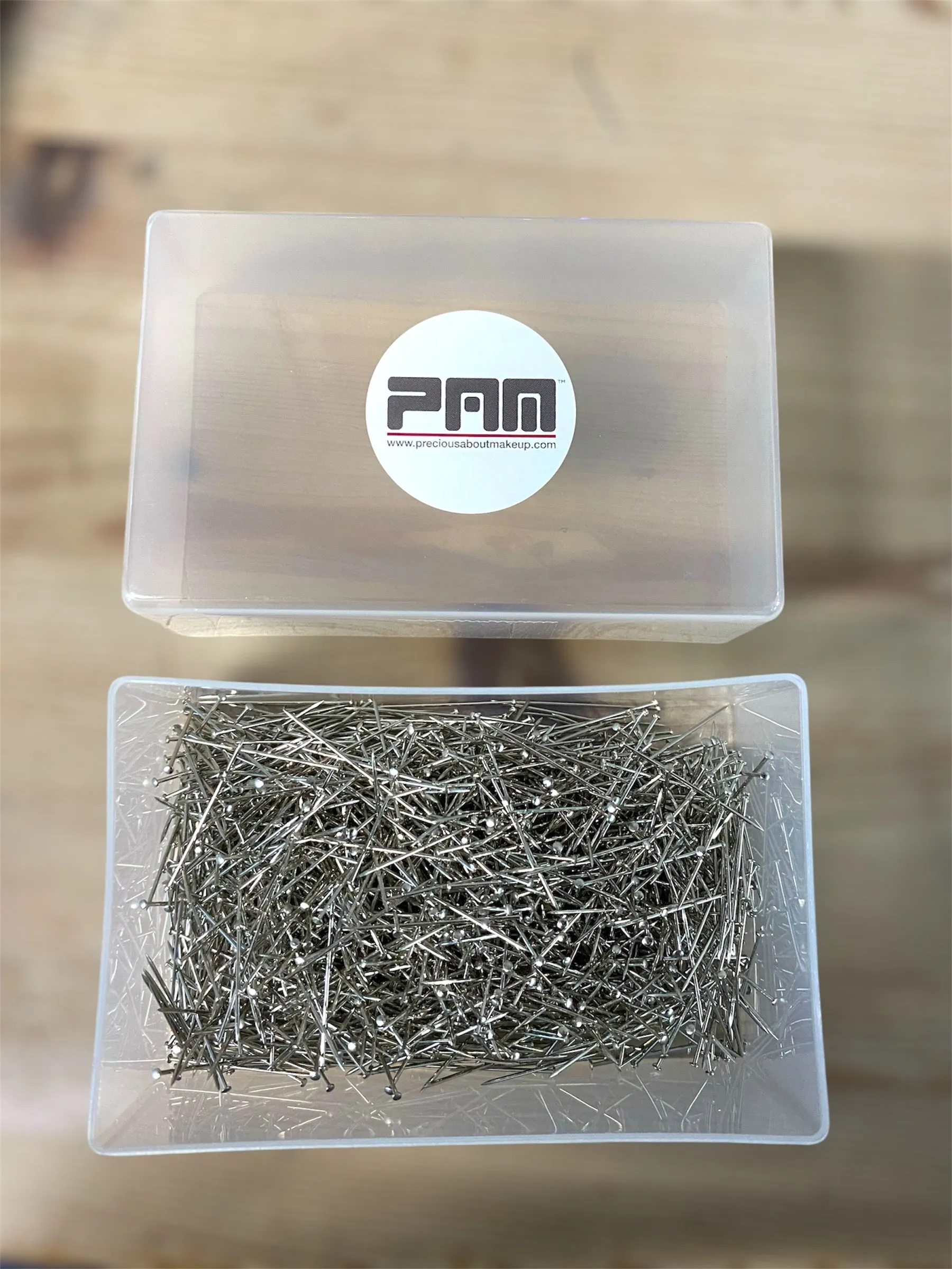Postiche blocking pins 26mm/ 1" - nickel/ brass, 100g  Box