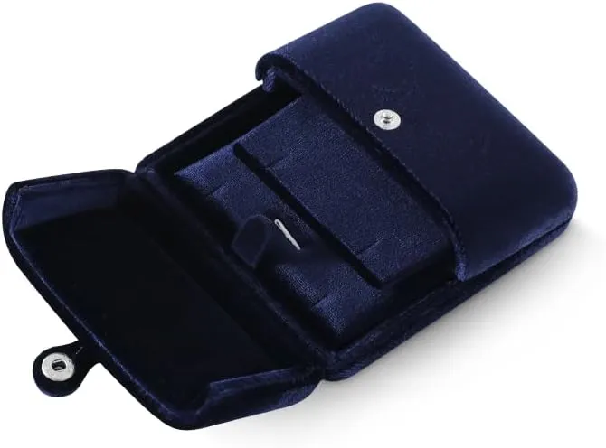 Resilient Velvet Earrings Necklace Dual-Purpose Storage Box, Stud Earring Display Box For Girlfriend Wife, Premium Jewelry Organizer Small Case