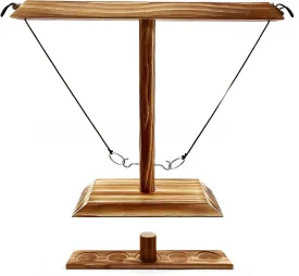Ring Toss Games for Adults, Fun Hook and Ring Game, Handmade Wooden Interactive Game for Home, Bars and Party 2023 Newly Classic Large Size