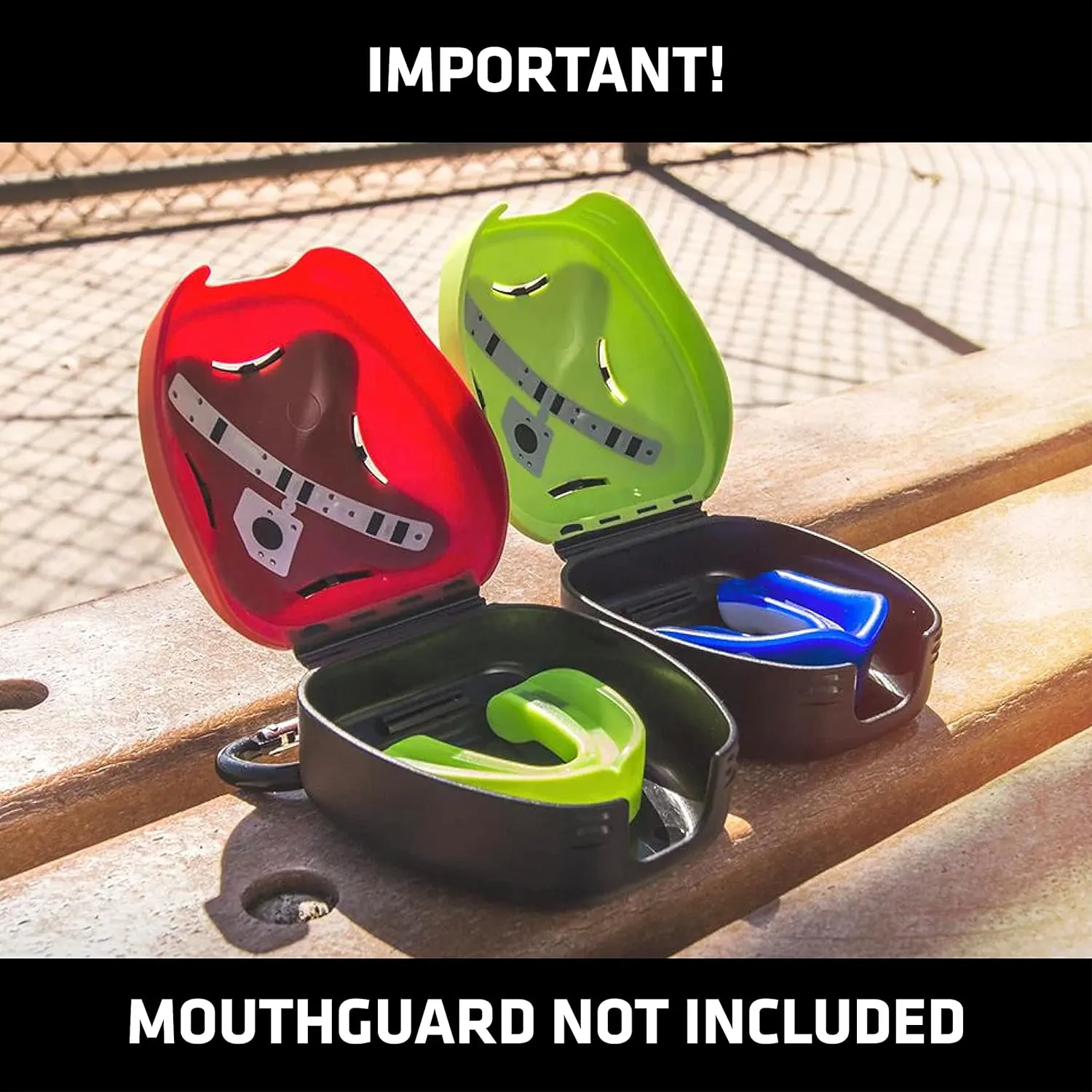 Shock Doctor Mouth Guard Case, Ventilated, Universal Storage for Mouthguard, Adult & Youth Sizes