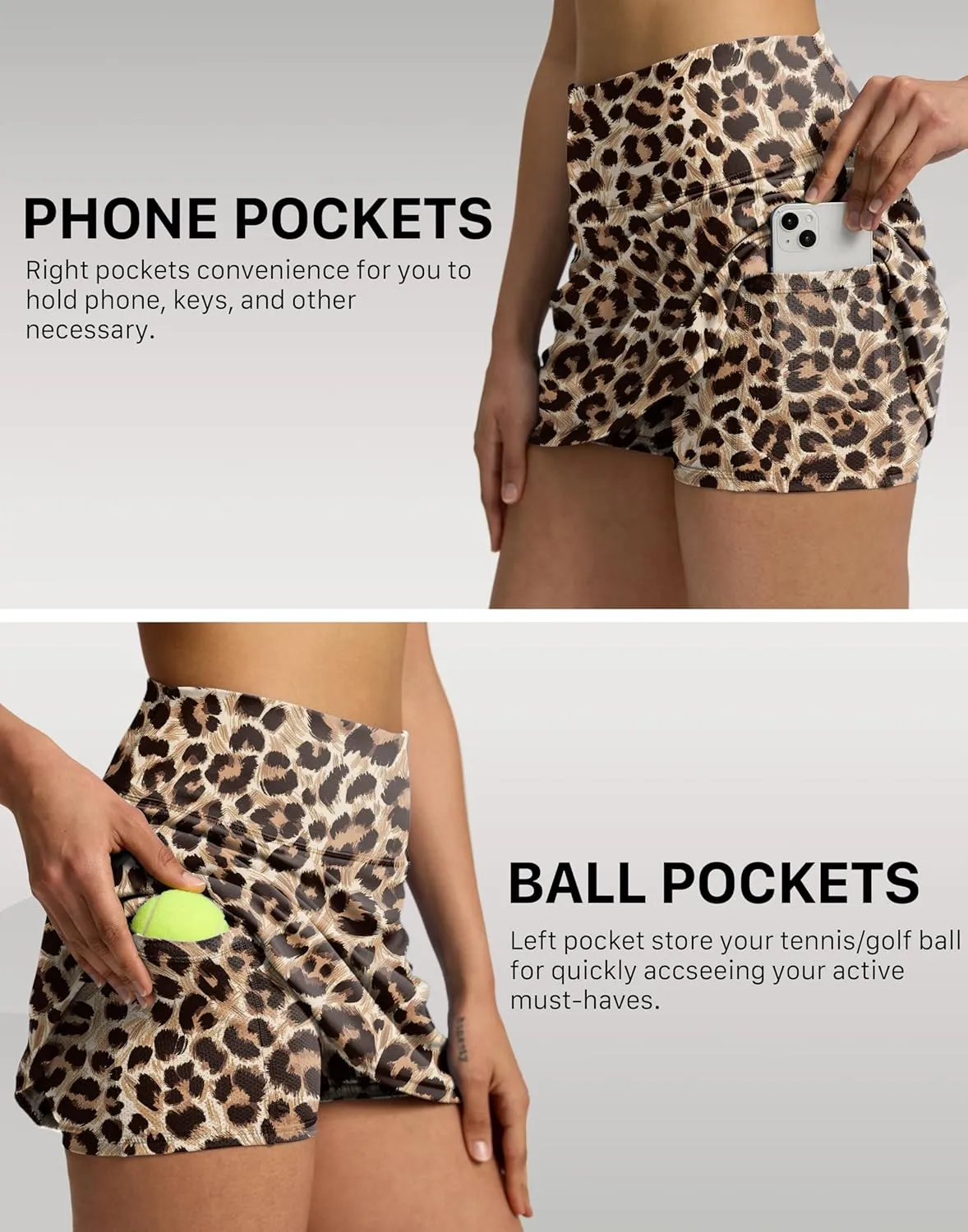 Soothfeel Tennis Skirts for Women High Waisted Golf Skirt with Shorts Pockets Workout Athletic Skort for Summer Casual