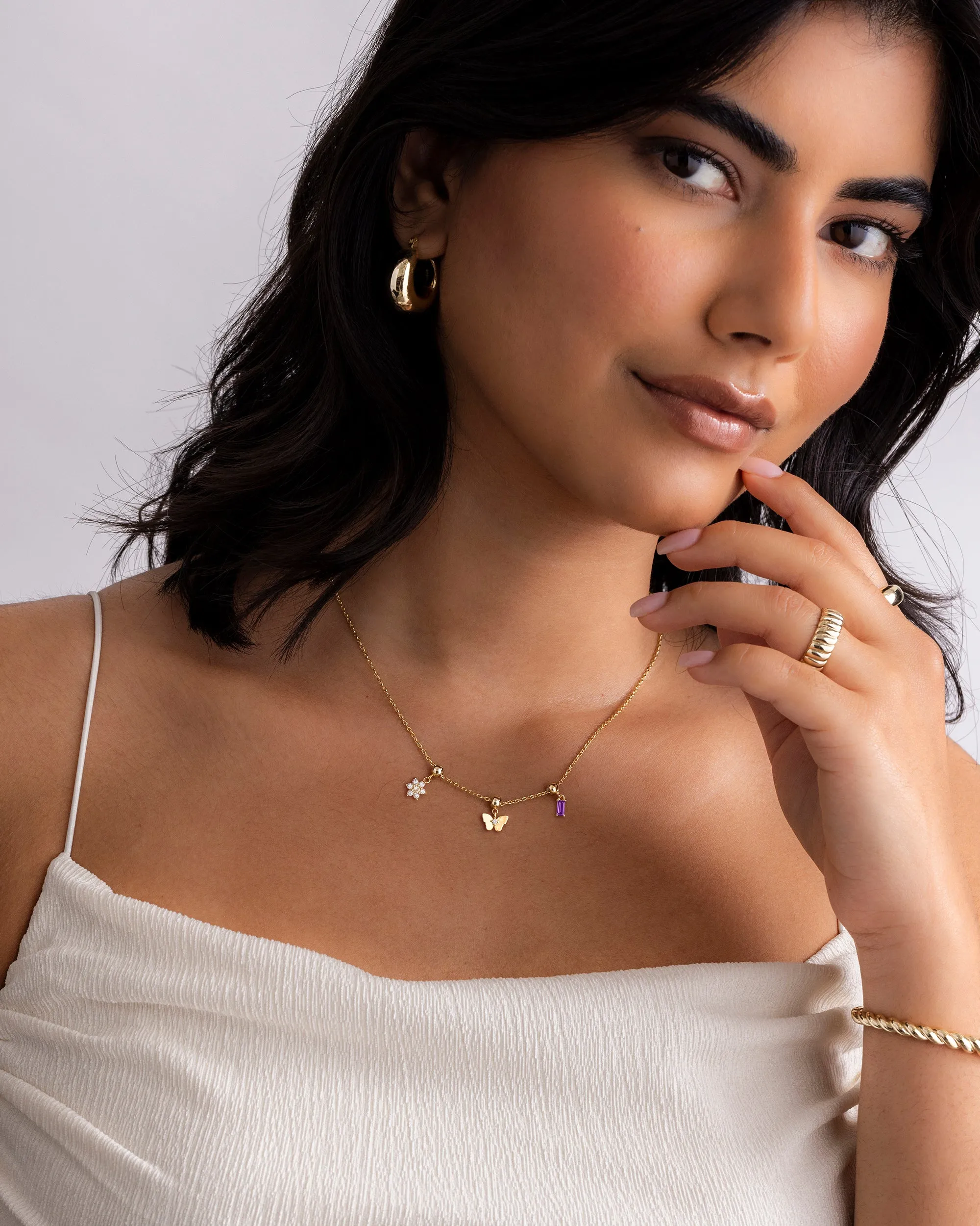Whimsy Butterfly Charm Necklace