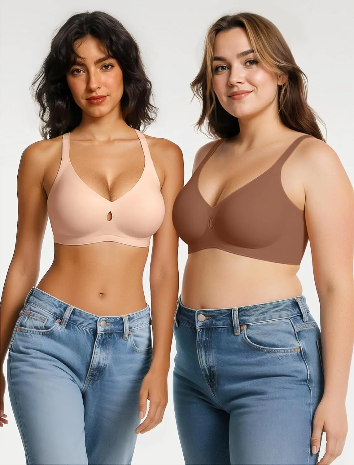 Wireless Bras for Women No Underwire Seamless Push Up Full Coverage Supportive Womens Bralettes Everyday Bra