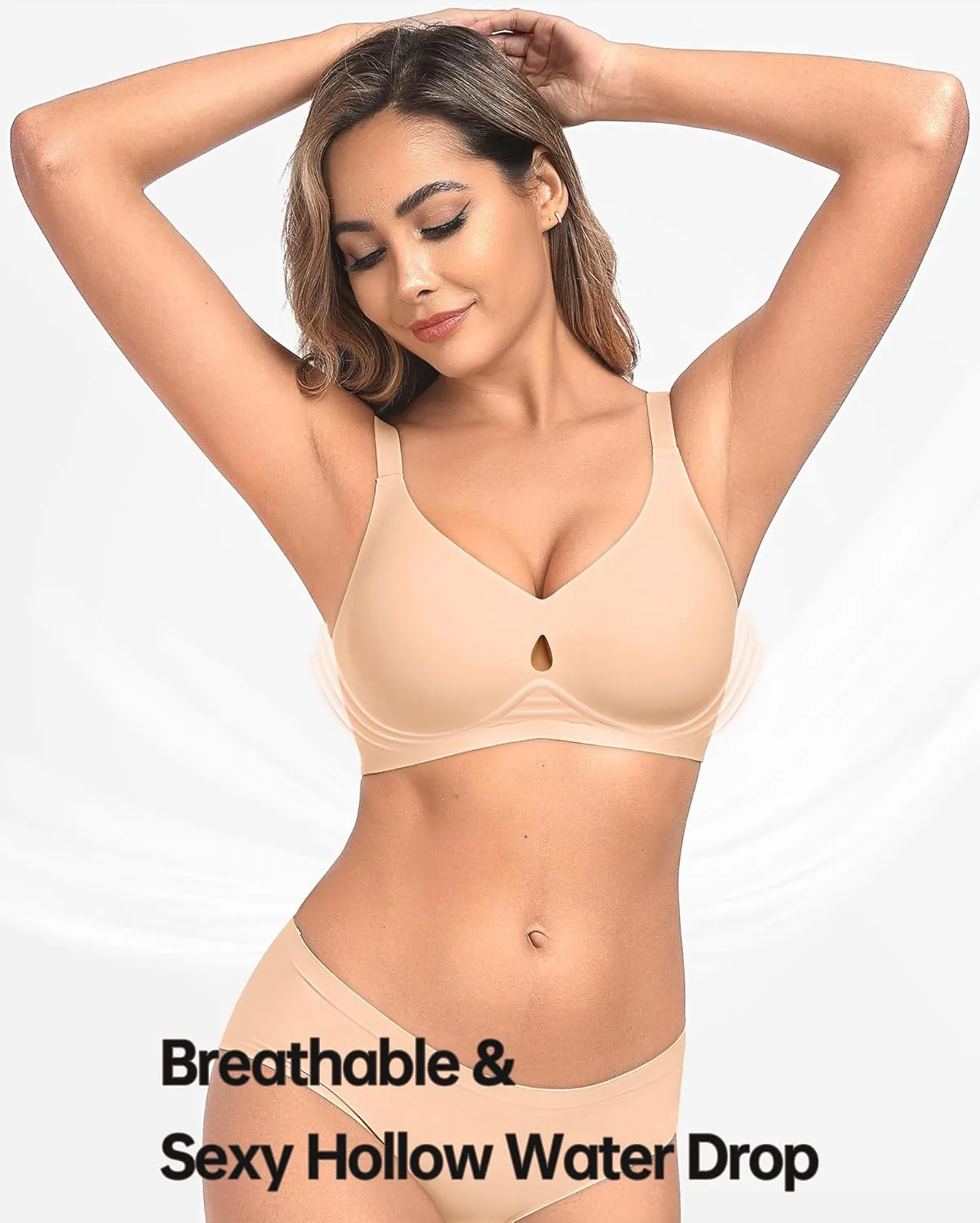 Wireless Bras for Women No Underwire Seamless Push Up Full Coverage Supportive Womens Bralettes Everyday Bra