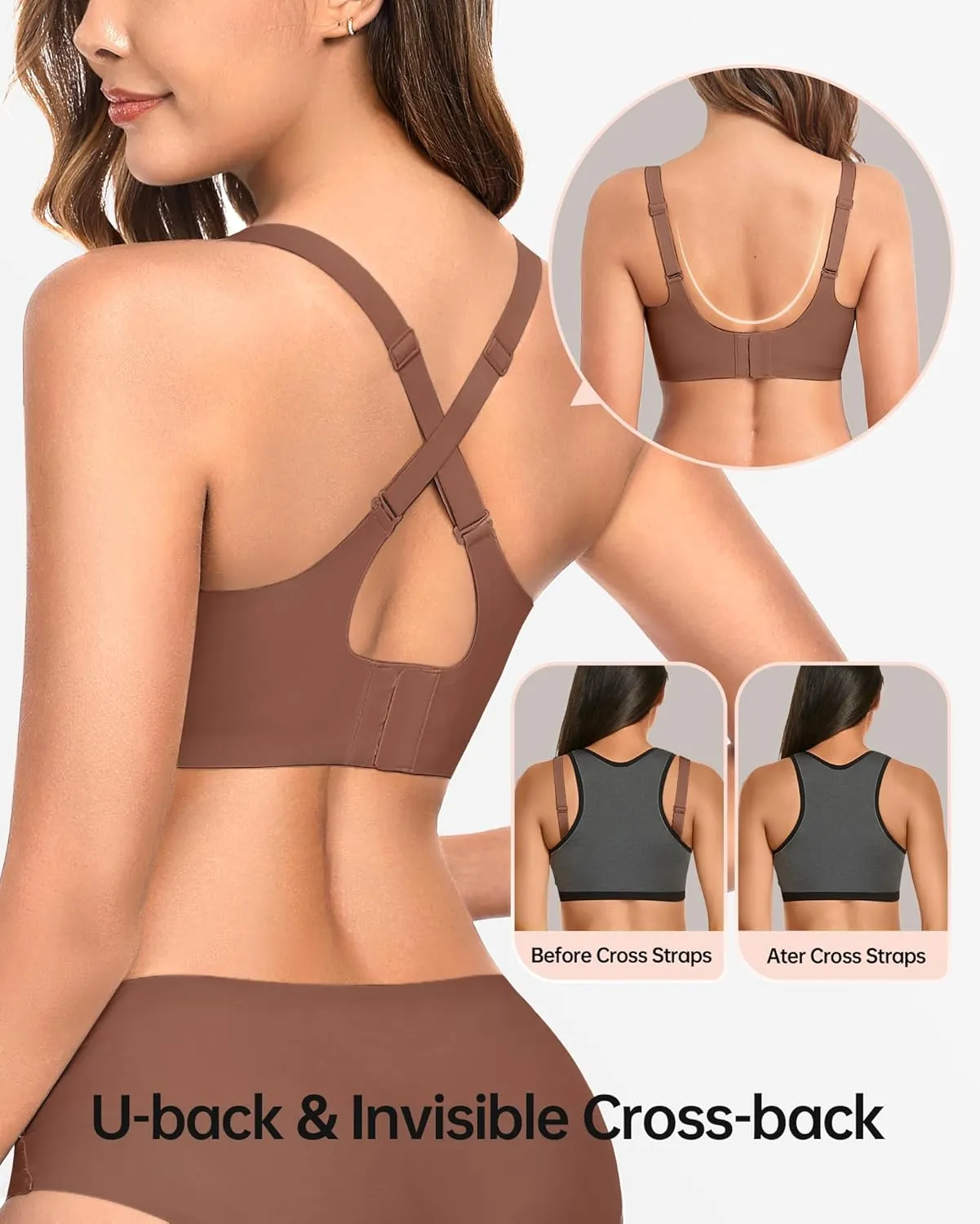 Wireless Bras for Women No Underwire Seamless Push Up Full Coverage Supportive Womens Bralettes Everyday Bra