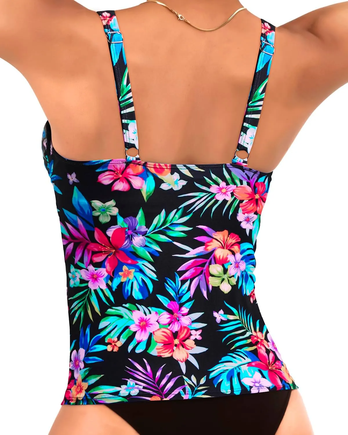 Yonique Women's Tankini Top Only Tummy Control Bathing Suits Top Modest Swim Tank Tops